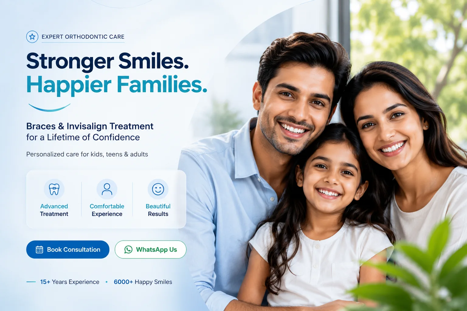 Smiling family promoting braces and Invisalign treatment at Star Orthodontist Clinic
