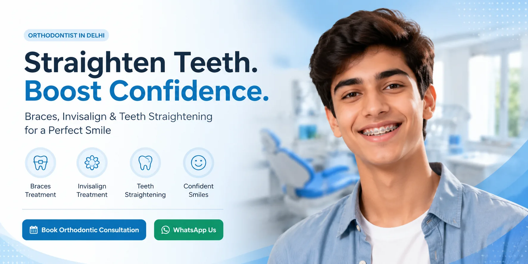 Woman smiling with confidence after orthodontic treatment